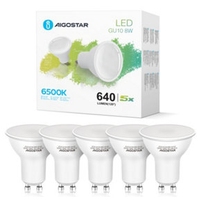 Aigostar GU10 LED Bulbs Warm White 6400K Cool White 5PACK BOX