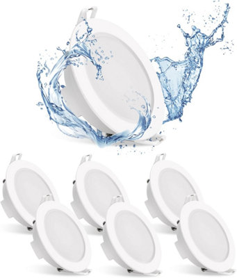 Aigostar IP65 Bathroom Lights, 4.8W 560LM LED Recessed Ceiling Lights ...