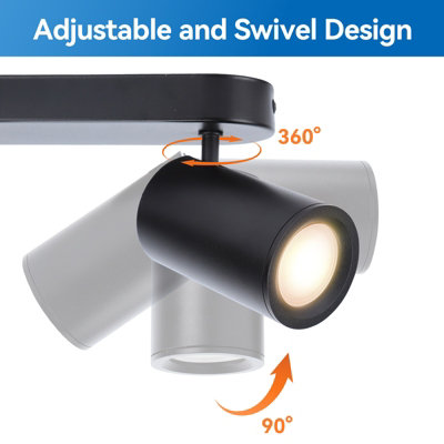 Aigostar Kitchen Lights Ceiling, 4 Way Spotlight Ceiling Lights GU10