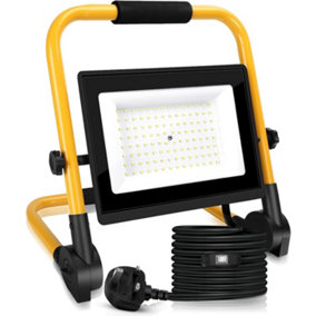 Aigostar LED Work Light, 100W Job Site Light 9000LM with 13ft Wire & Switch