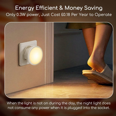 Aigostar Night Light Plug in Walls Kids, 3 Color Adjustable Led for ...