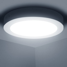 Aigostar Ultra-Thin 12W Round Surface Mounted LED Ceiling Lights, 1350Lumen Warm White 6500K