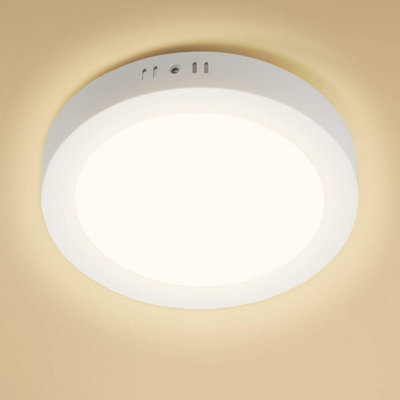 Aigostar Ultra-Thin 18W Round Surface Mounted LED Ceiling Lights, 1980Lumen Warm White 3000K