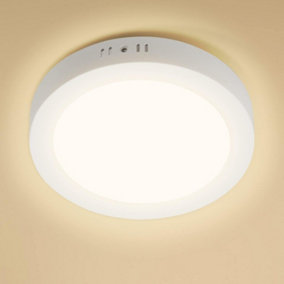 Aigostar Ultra-Thin 18W Round Surface Mounted LED Ceiling Lights, 1980Lumen Warm White 3000K