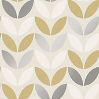 Ailsa Leaf Trail Wallpaper In Cream