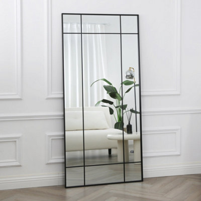 Aion - Large Industrial Mirror with Black Frame - 170x80