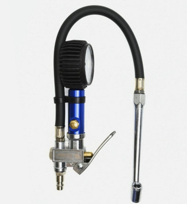 Air Compressor Gun with Gauge Tyre Inflating, 116 PSI, 1/4