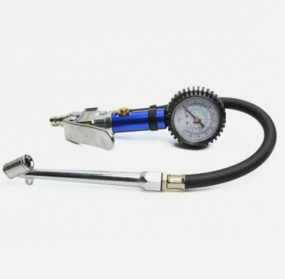 Air Compressor Gun with Gauge Tyre Inflating, 116 PSI, 1/4