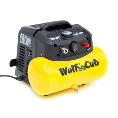 Air Compressor Wolf Baby Cub Portable 6L, 6.3 CFM, 1.5HP | DIY at B&Q