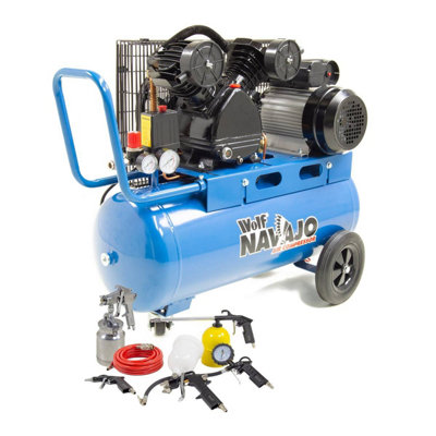 High cfm portable air shop compressor