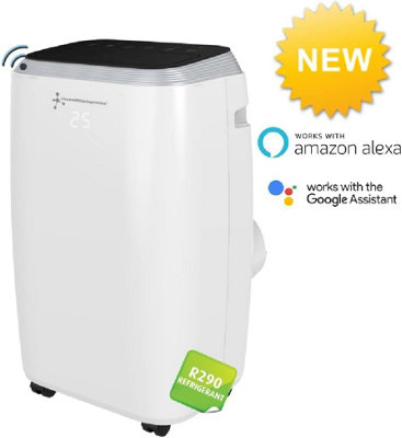 Air Conditioning Unit Portable Air Conditioner Cooling 9000 BTU 30m2 Area Compatible with Alexa & Google