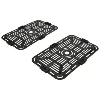 Air Fryer x2 Pack of Replacement Air Fryer Grill Pan Crisping Plates for Dual Air Fryers Black