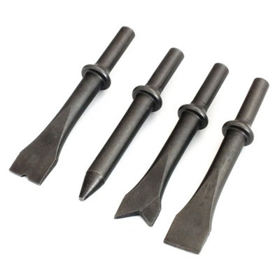 Air Hammer Chisel Descaler Needle Gun With 4 Chisels Tool