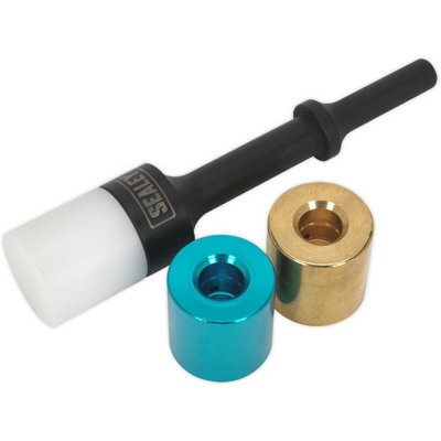 Air Hammer Dent Removal Kit 3 Interchangeable Heads Aluminium Nylon