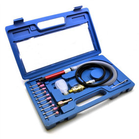 Air Micro Die Grinder Burr Rotary Tool Kit 15pc Craft Etch Engrave Hobby SIL68