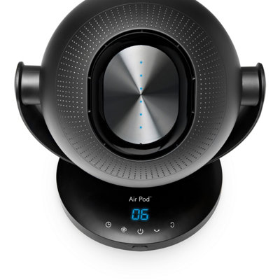 Air Pod Oscillating 6 Speed Bladeless Fan - Black - 3