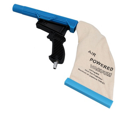 Air Powered Vacuum Suction Gun with 30mm Nozzle & Reusable Dust Bag