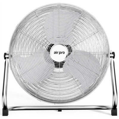 Air Pro 20" Floor Fan 3 Powerful Speed Settings & Adjustable Tilt Metal Blade & Body 1.6m Long Cable Air Cooling & Circulating Fan