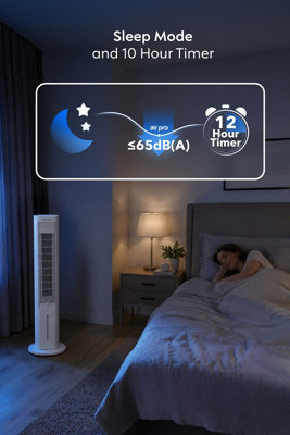 Air Pro Air Cooler 3-in-1 Tower Fan 40'', 4L Capacity, Remote Control ...