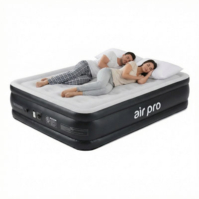 Air Pro Double Size Inflatable Air Mattress - Soft Surface Built-In ...