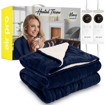 Air Pro Heated Throw - Dual Control Electric Blanket - Digital ...