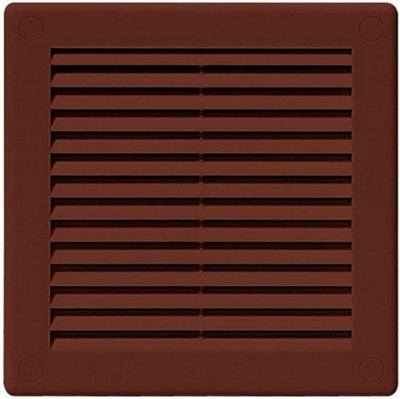 Air-Tech Vent Grille Brown Plastic Wall Ducting Ventilation Cover Variety of Sizes (150x150mm)
