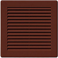 Air-Tech Vent Grille Brown Plastic Wall Ducting Ventilation Cover Variety of Sizes (250 x 250mm)