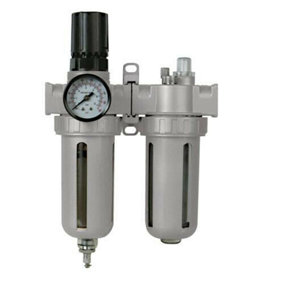Air Tool Filter Regulator & Lubricator 1/4" Inch Compressed Compressor Water Tra