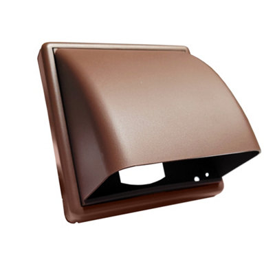 Air Vent Cover 4" Cowl Duct Cover with Anti-Backdraft Flaps - Ventilation Grille with Rain and Wind Protection - External Air Ve