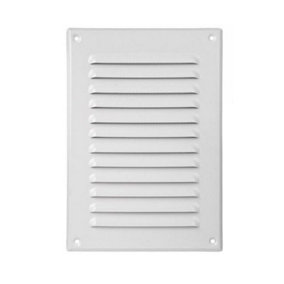 Air Vent Grille 165mm x 240mm / 6.5" x 9.5" Metal Ventilation Cover Chrome White