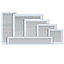 Air Vent Grille White Plastic Wall Ducting Ventilation Cover 4" 6" 8" 10" 12" 14 (150x150mm with flyscreen)