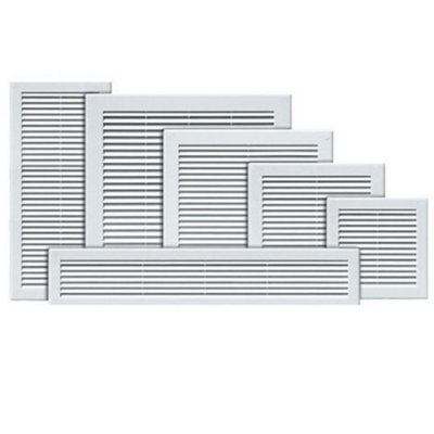 Air Vent Grille White Plastic Wall Ducting Ventilation Cover 4" 6" 8" 10" 12" 14 (250x250mm)