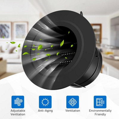 Air vent, round air vent with integrated mosquito net for bathroom ...