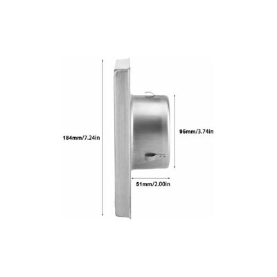Air vents, square stainless steel exterior ventilation grille with ...