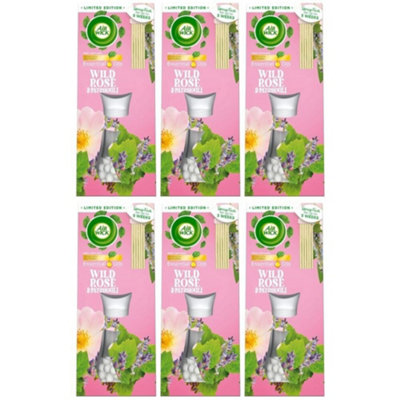 Air Wick Freshener Reed Diffuser Wild Rose And Patchouli 33ML - Pack of 6