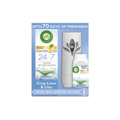 Air Wick Freshmatic Autospray & Refill Crisp Linen and White Lilac 250ml
