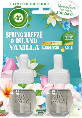 Air Wick Liquid Electrical Twin Refill Spring Breeze & Island Vanilla 2 x 19ml DIY at B&Q