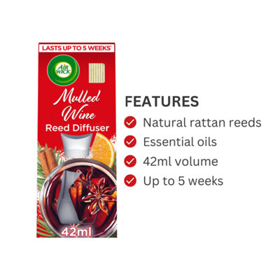 Air Wick Mulled Wine Reed Diffuser 42ml - Pack of 6