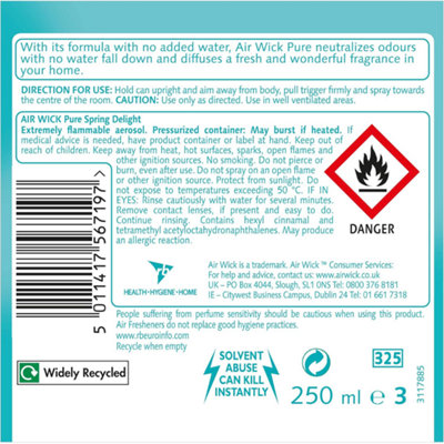 Air Wick Pure Spring Delight Auto Spray Air Freshener Refill 250ML ...