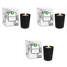 Air Wick Scented Candle French Vanilla & Toasted Coconut 220gm x 3