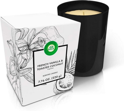 Air Wick Scented Candle French Vanilla & Toasted Coconut 220gm x 6