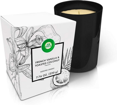 Air Wick Scented Candle French Vanilla & Toasted Coconut 220gm