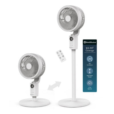 Air360 Oscillating Adjustable Height Fan Matte White by Rediffusion ...
