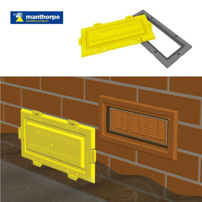 Airbrick Flood Water Defence Protection Cover with Grey Coloured Frame