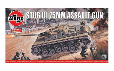 Airfix 1-76 Scale Stug III 75mm Assault Gun Model Kit