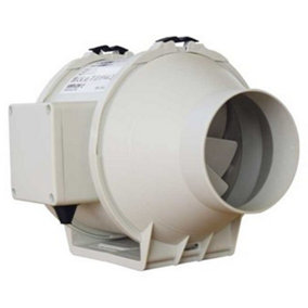 Airflow 90001673 AURA In-Line Turbo 100T Mixed Flow Extractor Fan (Timer Model)