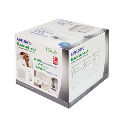Airflow MaxiVent 150mm Fan with Auto Shutter, Timer Control, 72l/s ...