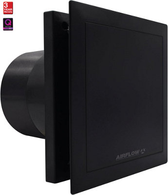 Airflow QT100T Afzuigventilator 25 L/s Luchtstroom – Auto Start & Instelbare Timer – 100 mm/4 Kanaal – Duits Gemaakt – QuietMark Gecertificeerd 25 dB – 2 Snelheden – 3 Jaar Garantie