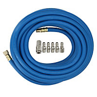 Airline Air Hose 8mm 10m 50ft Compressor & EURO Quick Release Fittings