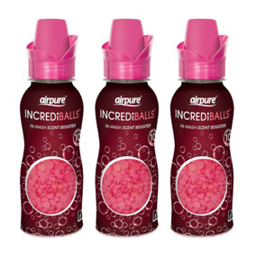 Airpure Incrediballs In-wash Scent Booster Fuchsia & Pearls 128 GM 10 Washes x 3